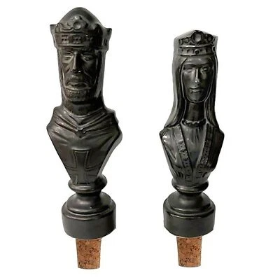 Juego de tapones de botella pieza Chess King & Queen raro de colección Foto 1 de 3