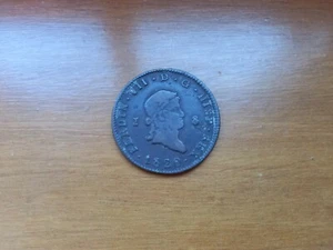 Spain Scarce 8 Maravedis 1820 J, Fernando VII Jubia, 2nd portrait, KM# 491 - Picture 1 of 4