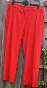 M & Co Size 18 Red Linen Mix Trousers - Picture 1 of 1