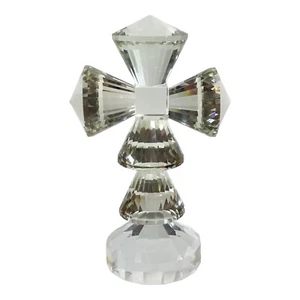 Oleg Cassini Kristall Kreuz signiert facettiert stehende Figur Ostern 6" groß - Bild 1 von 12