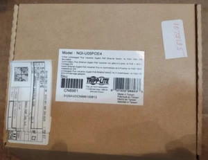 Tripp Lite NGI-U05POE4 5 Port Unmanaged INDUSTRIAL GIGABIT POE ETHERNET SWITCH - Picture 1 of 3