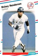 1988 Fleer #209 Rickey Henderson New York Yankees HOF