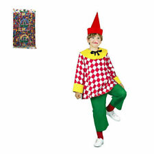 Set Costume Pinocchio e Coriandoli Vestito carnevale Burattino delle fiabe bimbi