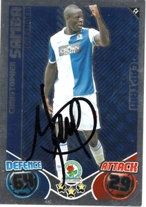 TARJETA COLECCIONABLE MATCH ATTAX 2010/2011 FIRMADA POR CHRISTOPHER SAMBA + CERTIFICADO DE AUTENTICIDAD - Imagen 1 de 1