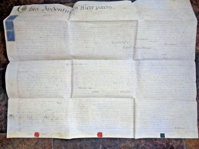 1801 VELLUM INDENTURE OF JOHN GOOCH JOHN NEWSON & JAMES GIRLING STOVEN SUFFOLK ^ - Image 1 of 4