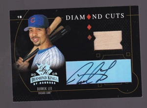 2005 Donruss Diamond Kings Cuts Derrek Lee Bat Autograph #DC-16 28/100 Cubs - Picture 1 of 2