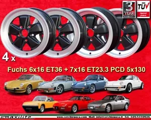 4 cerchi Porsche Fuchs 911 6x16 ET36 + 7x16 ET23 Felgen wheels jantes llantas - Foto 1 di 24
