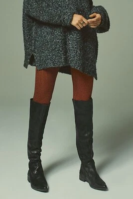 Precio de venta sugerido por el fabricante $298 Free People Brenna Bota Sobre la rodilla Cuero Talla 8.5 EE. UU. 2E-002 Foto 1 de 4