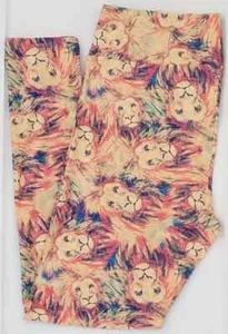 OS LuLaRoe One Size Leggings Animal Print König der Löwen Dschungel Uni Neu mit Etikett 934075 - Bild 1 von 4