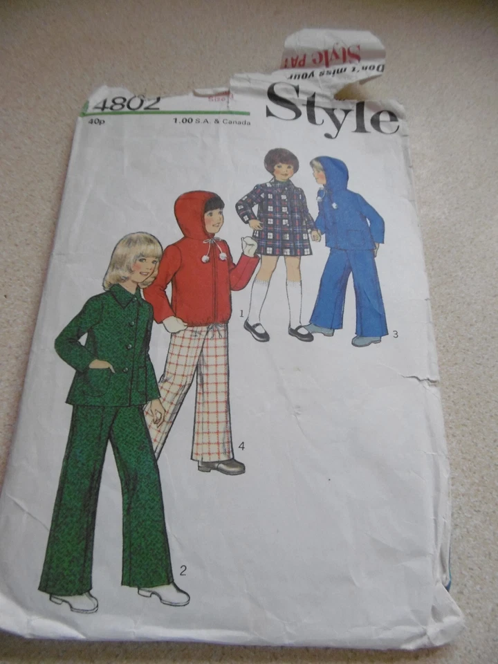 Missionary Auction Style 4802 Coat & Trousers Pattern Cut Size 3 - Image 1 of 1