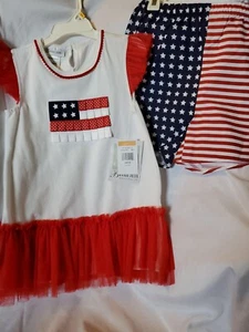 Bonnie Jean Fourth Of July 2pc Set size 6x New with Tags - Picture 1 of 6