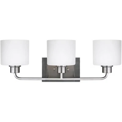 Canfield 3-Light 23" Bathroom Vanity Light in Brushed Nickel - Image 1 of 2