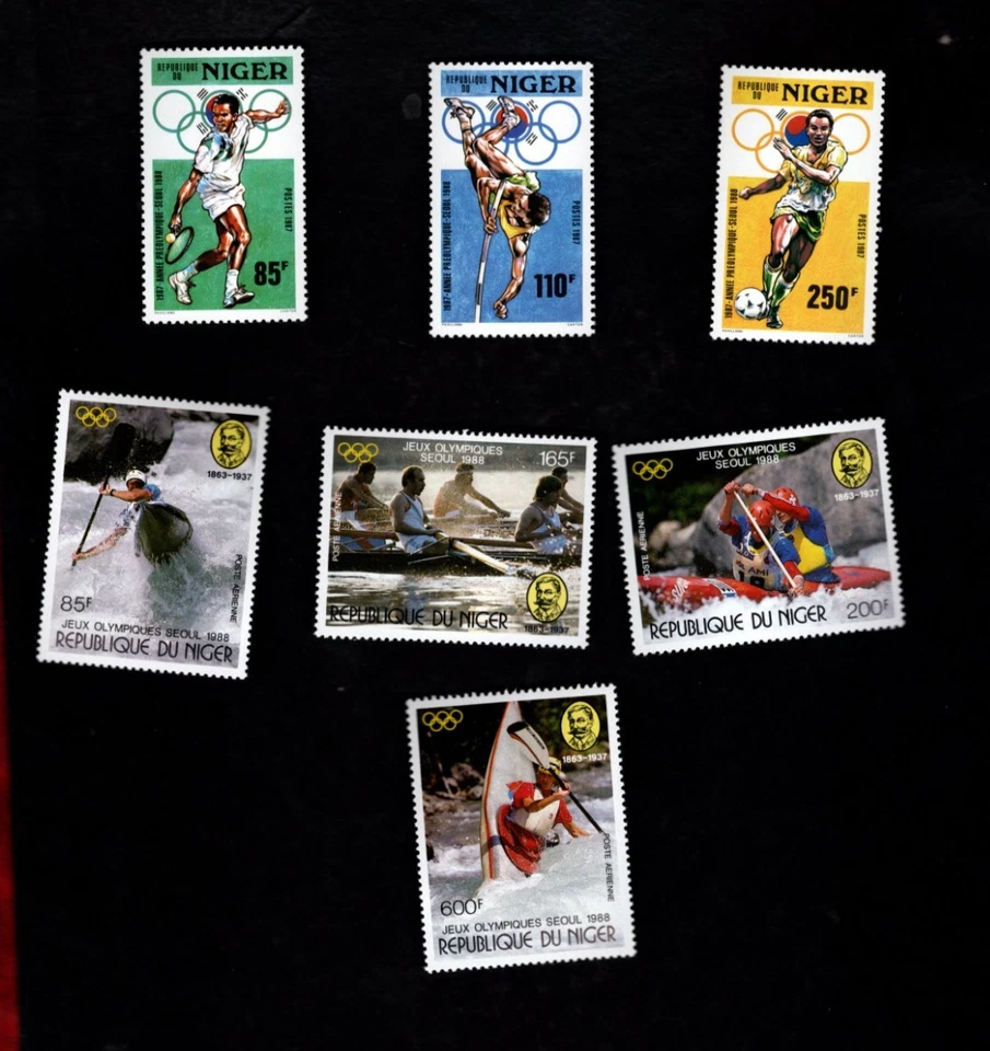 尼日尔 sc#755-7,C373-6 (1987-8) 完整全新无标签 — 第 1/1 张图片