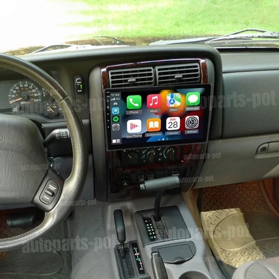 Radio estéreo Android 13 CarPlay GPS BT para Jeep Cherokee 1997 1998 1999-2001 XJ Foto 1 de 4