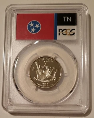 2002 S Clad Tennessee State Quarter Proof PR70 DCAM PCGS Flag Label - Image 1 of 2
