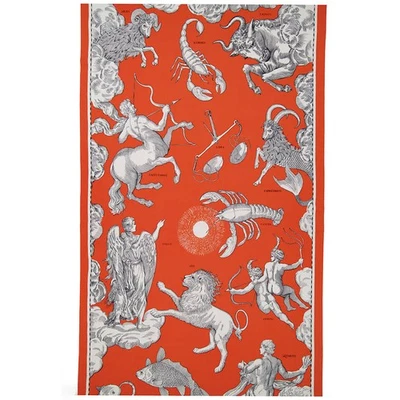 Inoui Editions Foute Astrologie Print Towel FO19AST08-ORANGE/ORANGE - Image 1 of 3