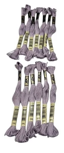 13 Skeins DMC Cotton Embroidery Floss Lt Antique Violet 3042 France 8.7y  NEW - Picture 1 of 5