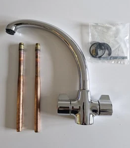 Blanco Opera Chrome Kitchen Sink Mixer Tap With Copper Tails - Picture 1 of 9