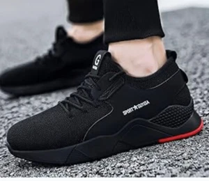 KGJIANDA Steel Toe Shoes for Men Black Lightweight Composite Work Shoe US Sz 13 - Picture 1 of 7