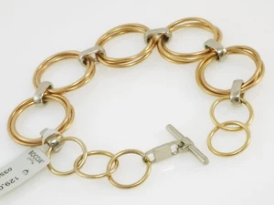 Armband Boccia Titan rosevergoldet Loops mit Knebelverschluß Länge 20 - 22cm  - Bild 1 von 2