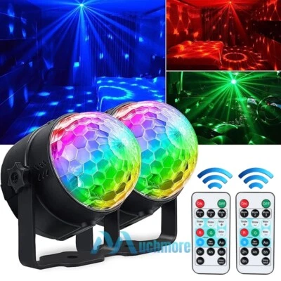2Pack 6 Colors Party Disco DJ Balls Sound Activated Strobe Lights LED Dance Lamp - Image 1 of 4