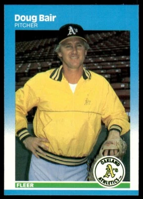 1987 Fleer Baseball Card Doug Bair Oakland Athletics #386 - Image 1 of 2
