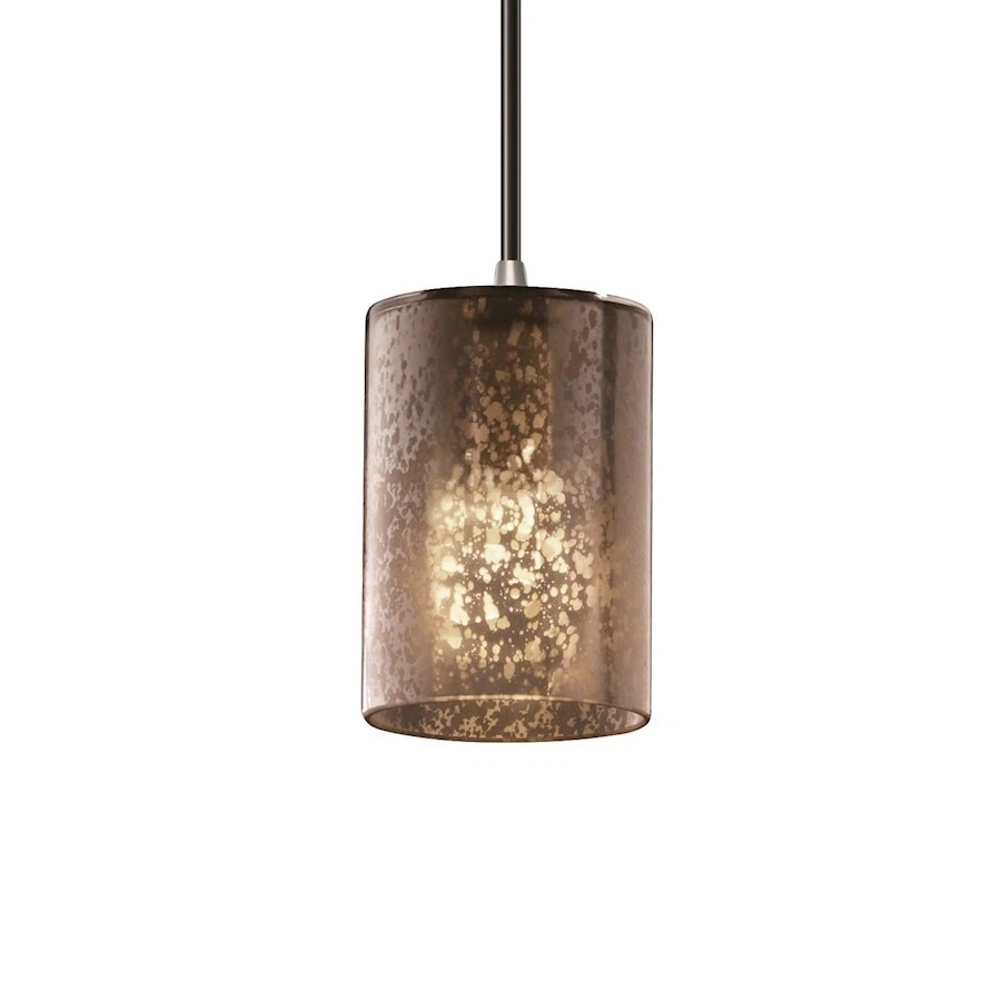 Justice Design Fusion Mini 1-LT Pendant, Flat, Merc/Nkl - FSN-8815-10-MROR-NCKL - Image 1 of 1
