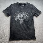 Vintage AC DC Youth Shirt XL Black For Those About To Rock Band We Salute You