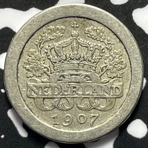 1907 Netherlands 5 Cents Lot#M5406 Cover