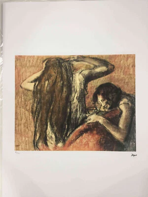 Edgar Degas Litografía Off Set CM 50x70 Firma En Losa Certificado De Foto 1 de 4