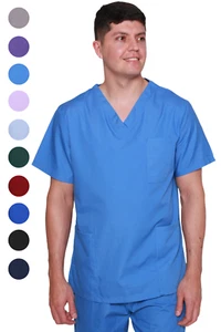 Lister Scrub Tunic Top Unisex Medical Hospital Surgeon Nurses Doctor Vets - Picture 1 of 86