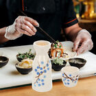 Elegant Plum Blossom Sake Set - 5-Piece Ceramics Pot & Cup