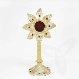 2676 Reliquary Reliquary Monstrance For Monastery Work, Home Altar with Stones 2
