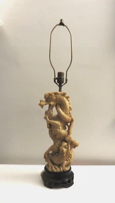 RARE Santini Chinese Dragon Sculpture Table Lamp Made In Italy Nice! - Image 1 of 4