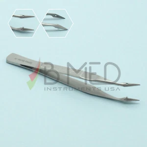 OR Grade Carmalt Splinter Tweezers 4.5" Curved Surgical Dermatology Forceps - Picture 1 of 3