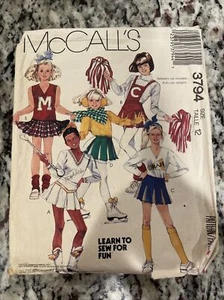 Vintage CHEERLEADER BAND SKATER McCall's Sewing Pattern CUT 3794 Size 12 - Picture 1 of 1