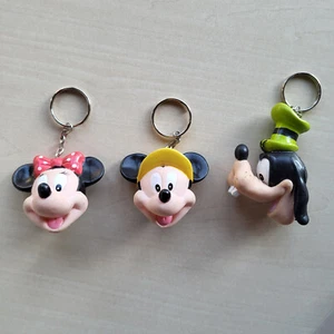 Walt Disney Llaveros Llaveros Goofy Minnie Mickey Mouse Cabeza Dorda Juguetes - Imagen 1 de 4