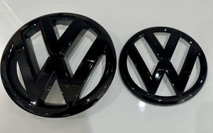 Volkswagen Golf MK6 (2008-2013) Full Set Replacement Badges Emblems Gloss Black - Picture 1 of 2