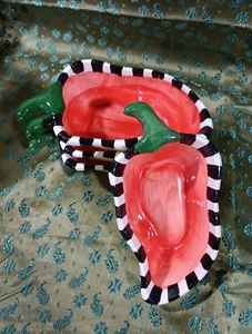 Jalapeno appetizer bowl 6in Ceramic Set Of 4 - Picture 1 of 5