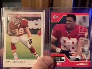 2002 Tony Gonzalez HOF (2) Card Lot Stadium Club/UD XL Nice👀🔥 - Picture 1 of 5
