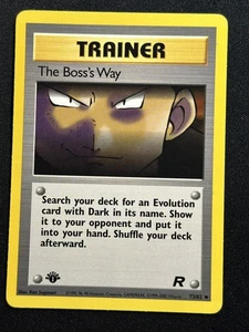 The Boss's Way 1st Edition Team Rocket 73/82 LP-NM Pokemon Card - Picture 1 of 2