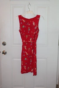 Mica Printed Dress Fun Design Size 6 Made in USA - Picture 1 of 6