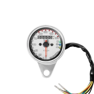 Velocímetro LED digital cromado para motocicleta tacómetro corredor odómetro para Harley - Imagen 1 de 12