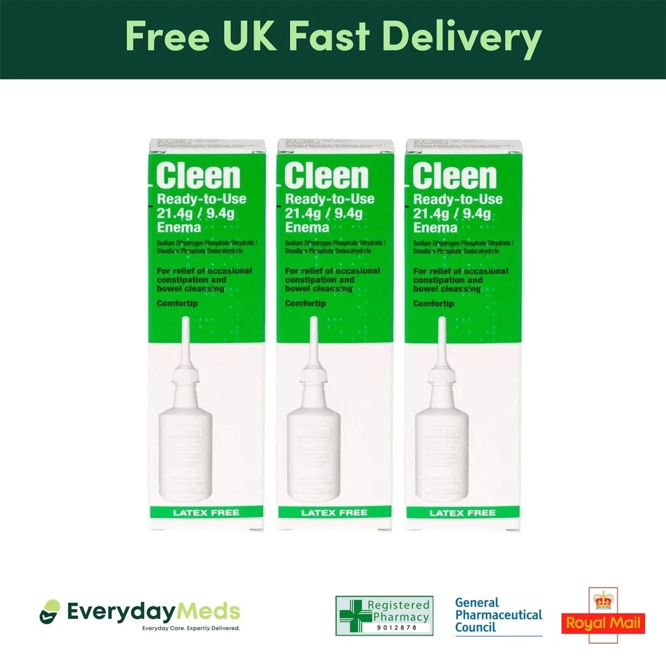 EVERYDAYMEDS Cleen Ready to Use Enema Sodium Phosphate 133ml x 3 Pack
