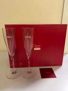Supreme Baccarat Dom Perignon Champagne Flute Glasses Set of 2 FW19 - Picture 1 of 5