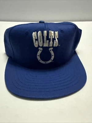 1990s Vintage AJD Indianapolis Colts Snapback Blue CAP Hat 90's VTG - Image 1 of 4