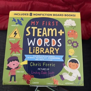 My First Steam Words Library 8 Book Set AUTHOR CHRIS FERRIE Sealed Brand New - Picture 1 of 3