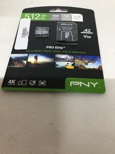 PNY Technologies 512GB Pro Elite microSDXC U3 Flash P-SDUX512U3100PRO-GE (43689) - Zdjęcie 1 z 3