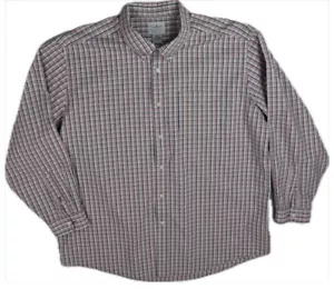 L.L. Bean Mens Button Collar White Multi Cotton Dress Shirt Size 18 NEW - Picture 1 of 4