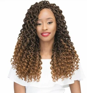 Janet Collection Synthetic Hair Crochet Braids 2X Mambo Curly Bohemian Locs 18" - Picture 1 of 4